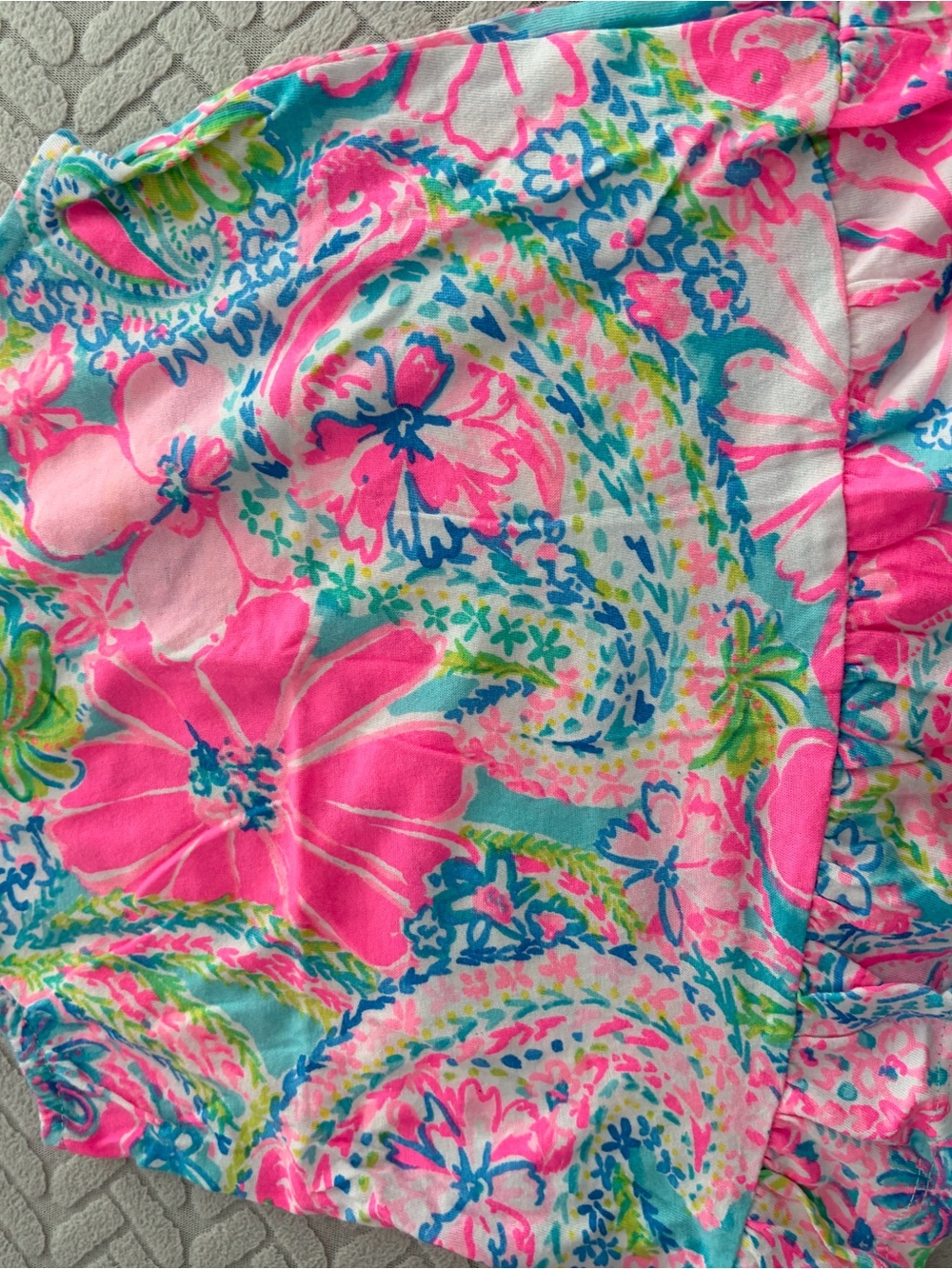 Lilly Pulitzer Pink, Blue & Green Floral Paisley Girls Dress